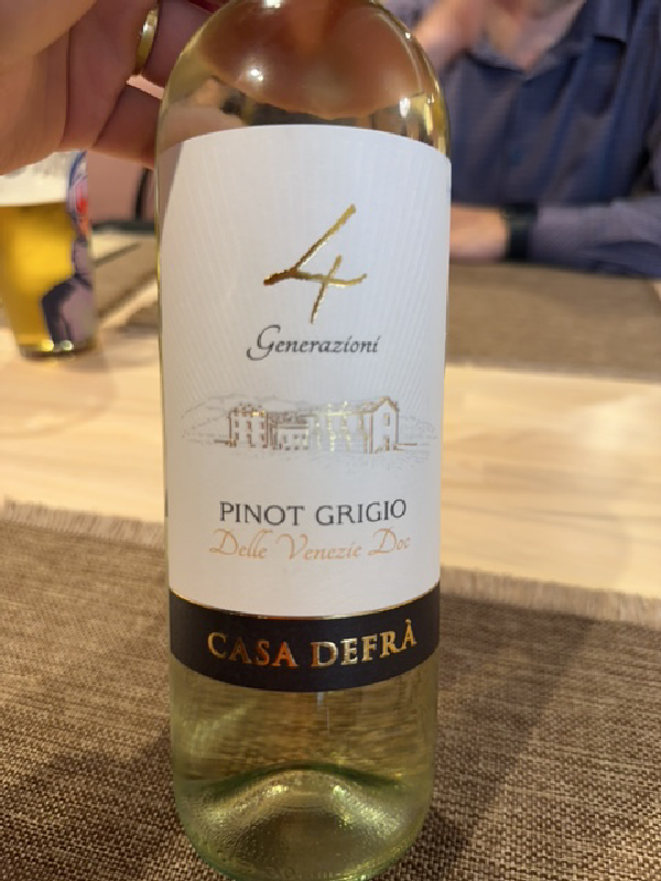 Casa Defrà 4 Generazioni Pinot Grigio Delle Venezie DOC - Image 1