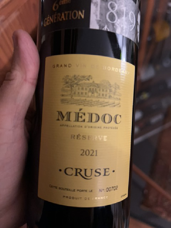 Cruse 6ème Génération Réserve Médoc - Image 1