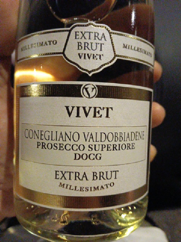 Vivet Conegliano Valdobbiadene Prosecco Superiore DOCG Extra Brut Millesimato - Image 1