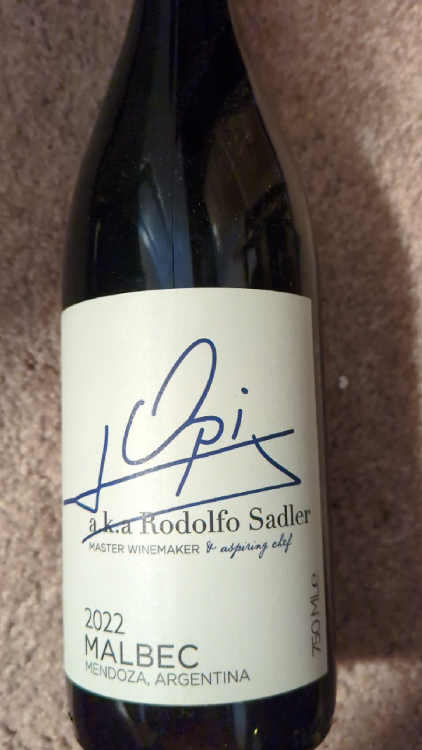 J. Opi a.k.a Rodolfo Sadler Malbec - Image 1