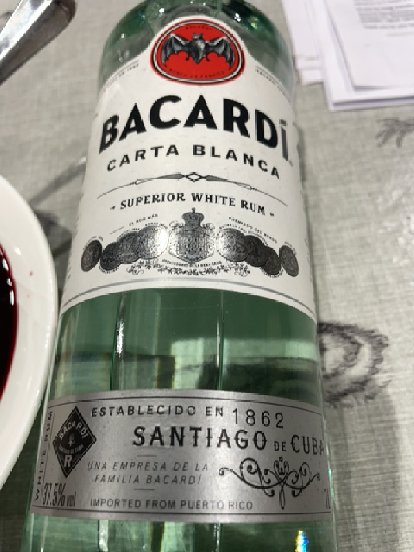 Bacardi Carta Blanca Superior White Rum - Image 1