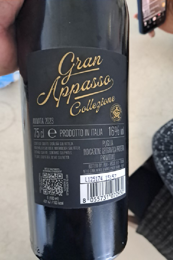 Gran Appasso Collezione Old Vines Primitivo - Image 1