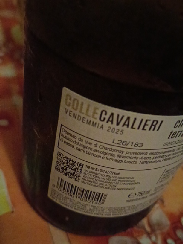 Colle Cavalieri Chardonnay Terre di Chieti IGP - Image 1