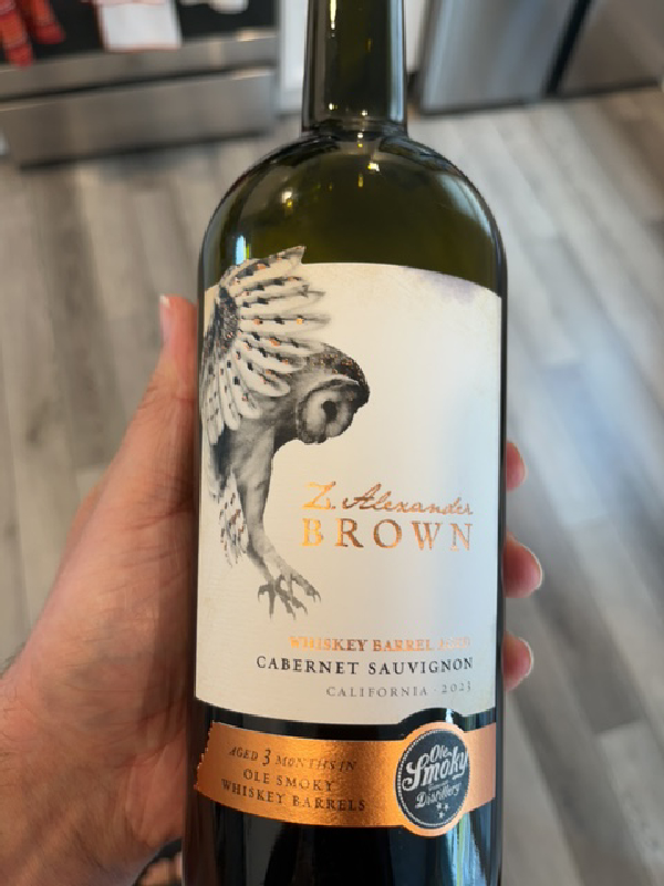 Z. Alexander Brown Whiskey Barrel Aged Cabernet Sauvignon - Image 1
