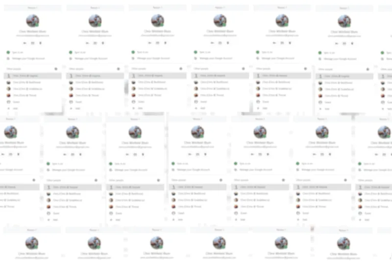 Screenshot of a Chromebook screen filled with small app windows