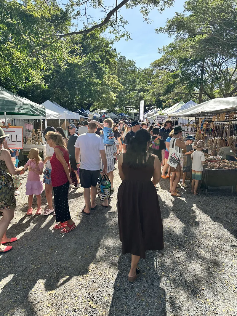 Market stalls under the trees