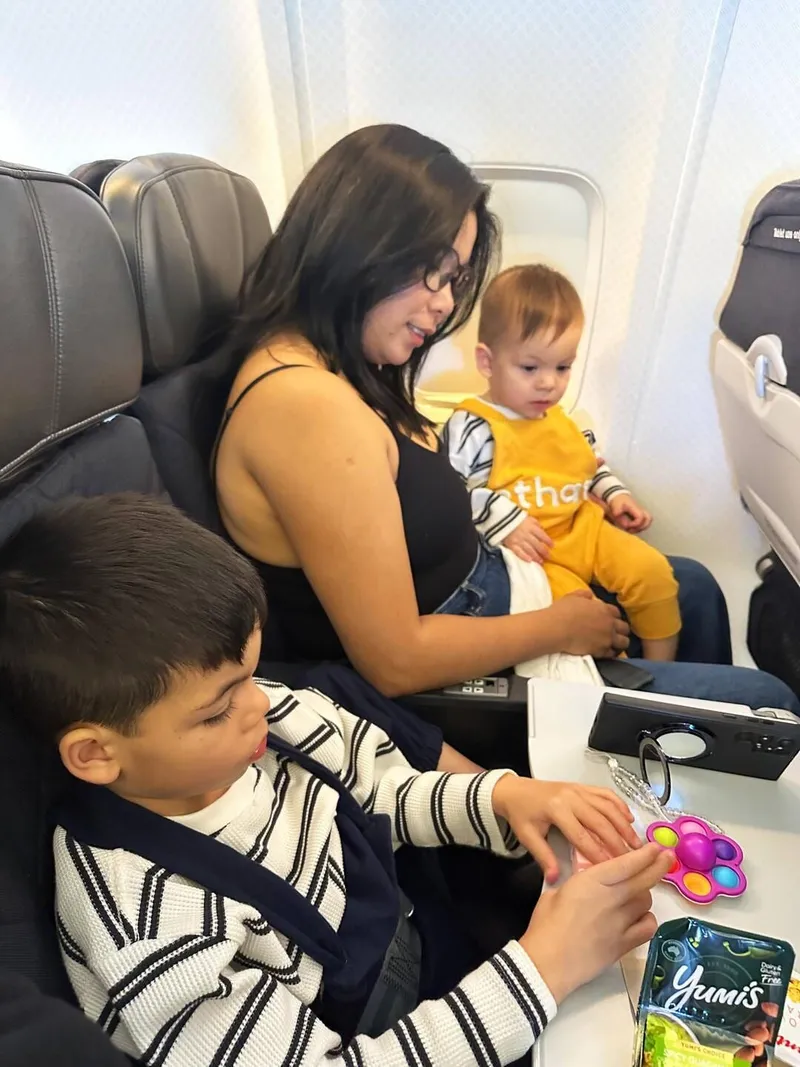 Ethan's first flight, photo 2 of 2
