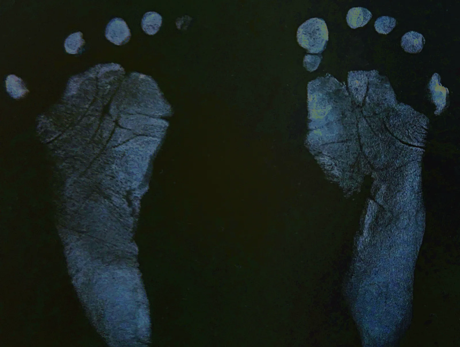 Ethan's newborn footprints