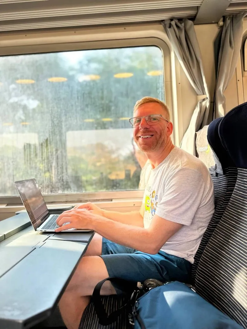 Getting work done on our way to Bari, photo 2 of 3