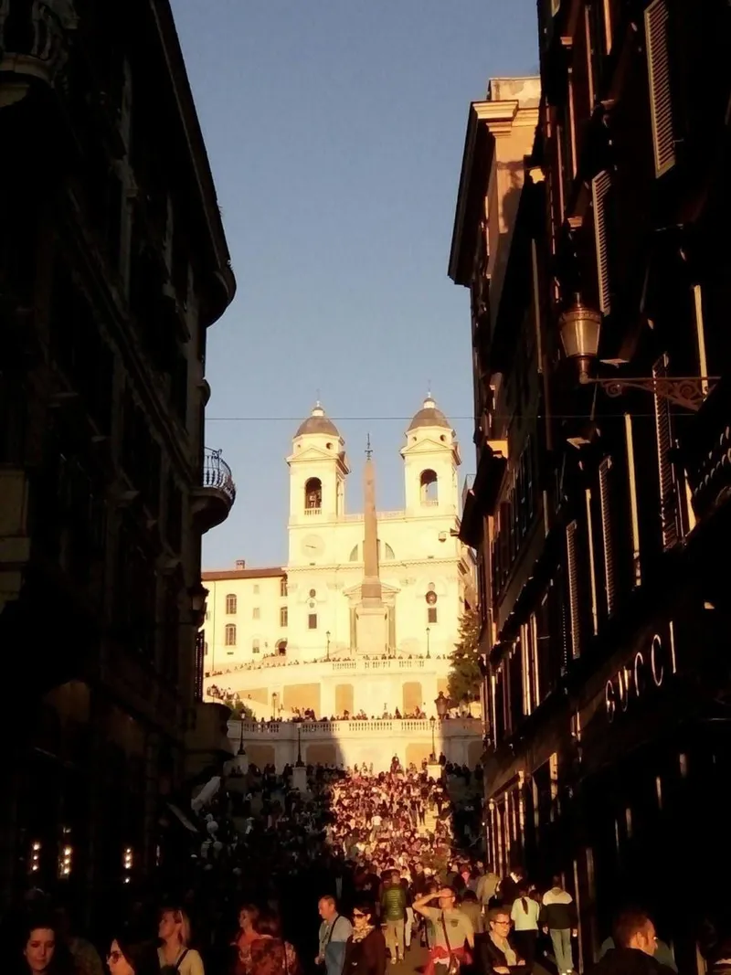 a few people at the Spanish steps