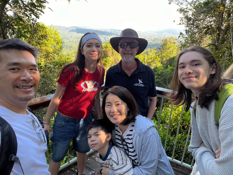 A selfie of the group on the Red Peak boardwalk