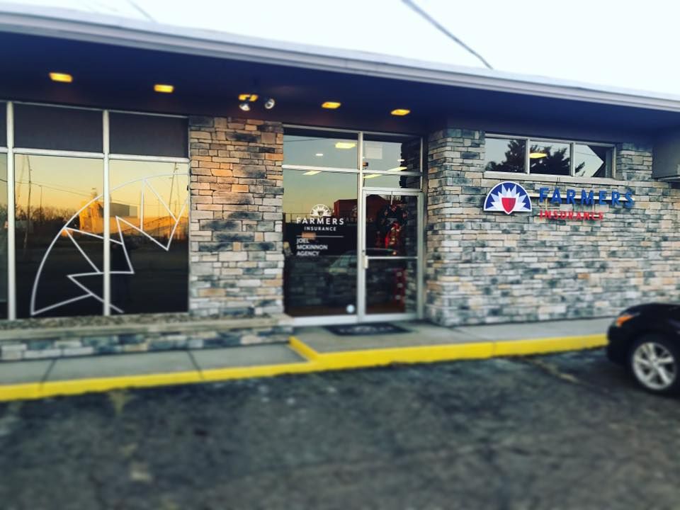 Exterior of the McKinnon Insurance Agency office in Dover, Ohio
