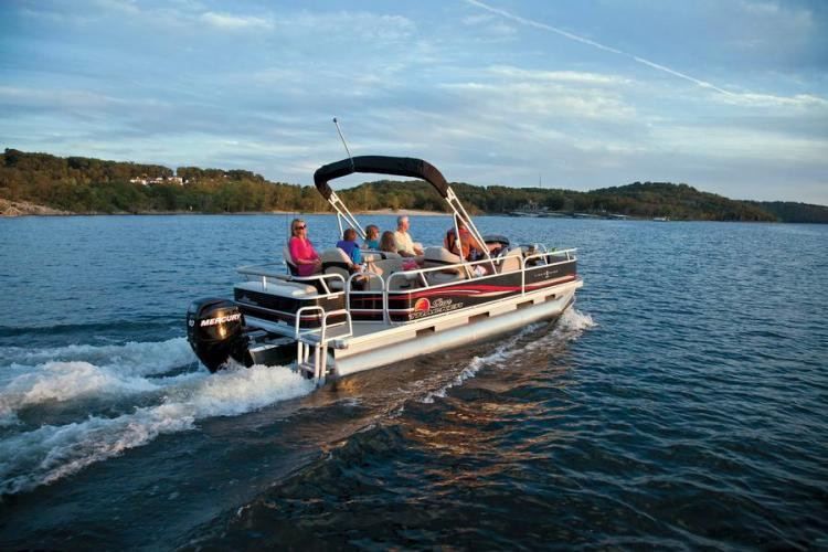 Pontoon boat representing boat and watercraft insurance