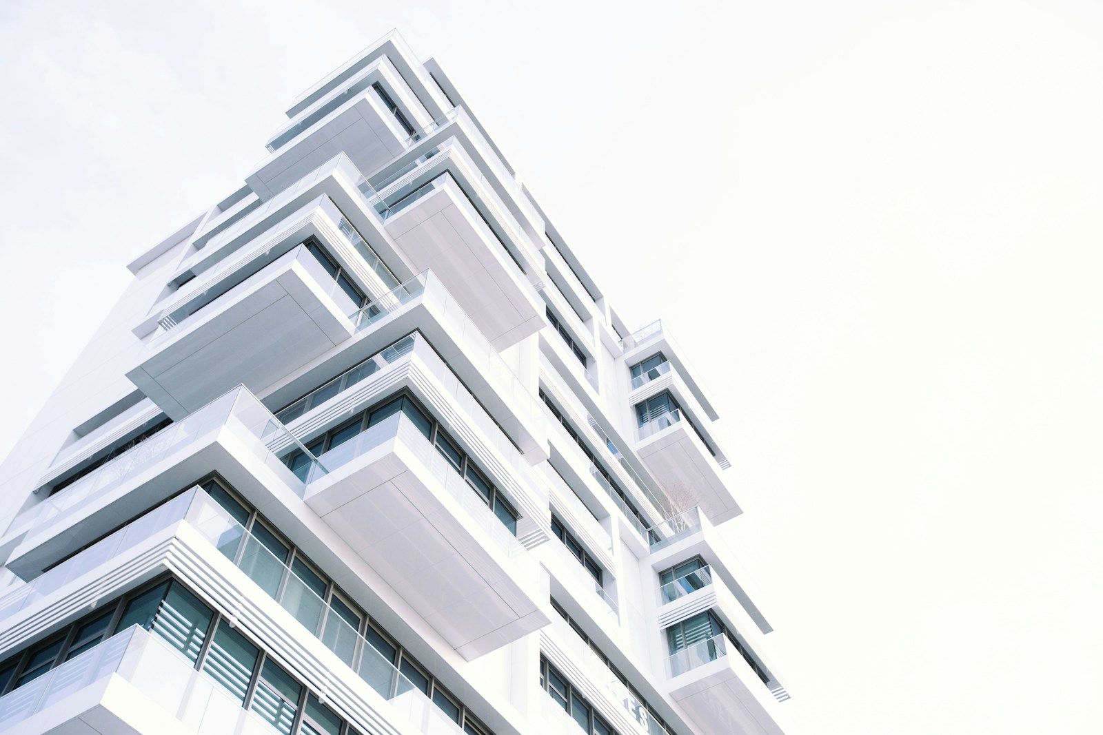 Modern multi-story residential building with balconies