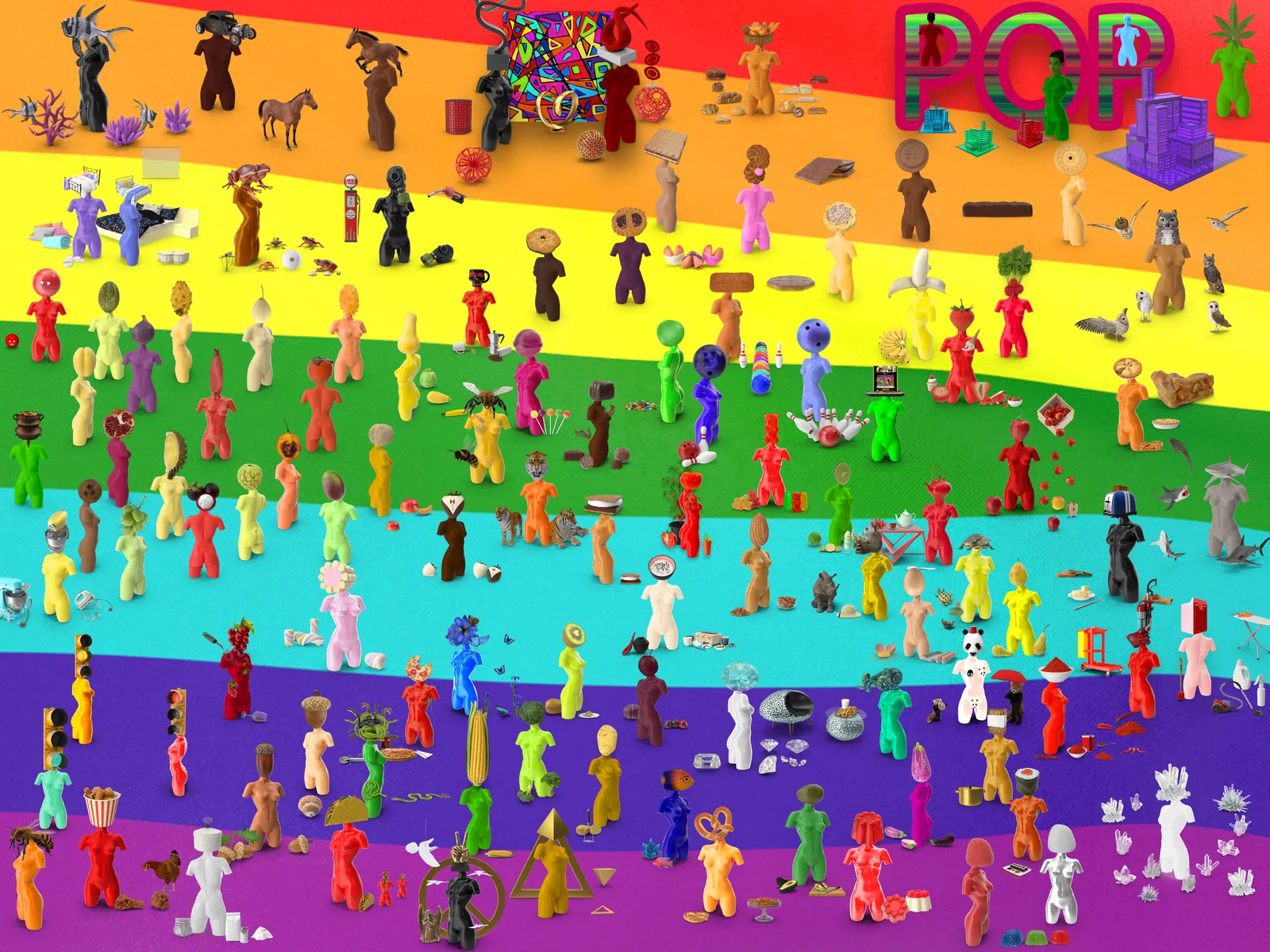 Rainbow Heads