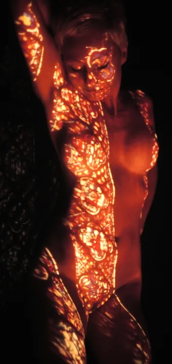 Nude dressed in light