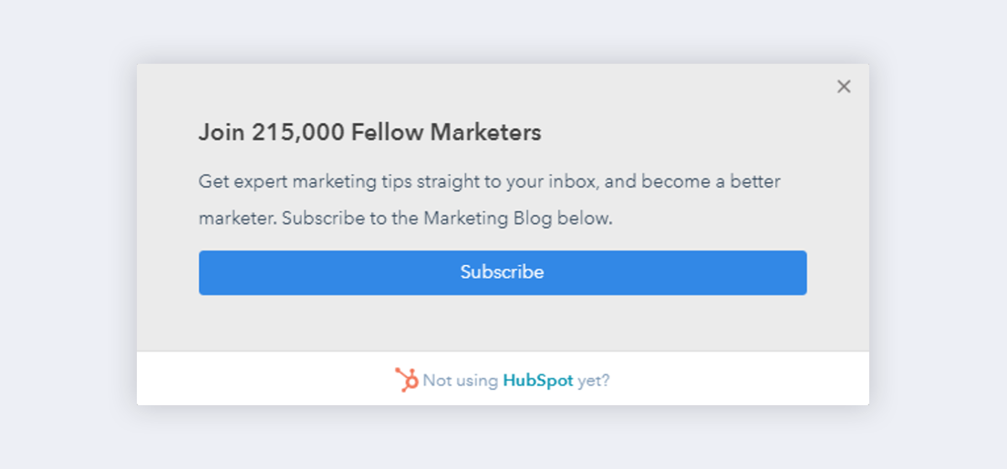 Example of HubSpot's Social Proof Marketing