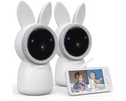 Arenti AINanny - Wifi Babyfoon Met 2 Camera's Duopack - Baby Monitor - Babyfoon met 5 inch scherm - Ultra HD 2K Resolutie - Slaapliedjes - Alexa & Google