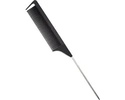 Antistatisch Haar kam met haak - puntkam - kapperskam - styling tool - Zwart