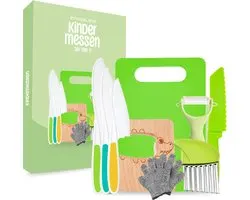 Innovaland - Kinderbestek - 9 Delige Set - Kindermessen - Kindermes - Kinder bestek - kindermessenset - met snijplank