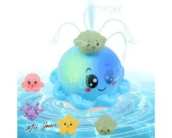 Mrs. Jones Badspeelgoed voor baby's waterspeelgoed licht octopus sensor watersproeispeelgoed licht spray vanaf 1 jaar .
