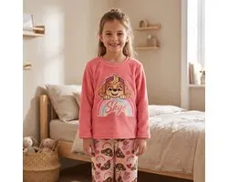 Paw Patrol Coral-Fleece Pyjama - Maat 98/104 - Roze - Kind
