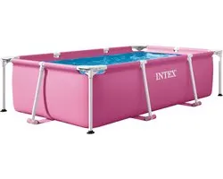 Intex Rechthoekig Opzetzwembad - 220 x 150 x 60 cm kleur roze