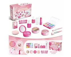 Kinder Make-up Speelset – Nep Make-up zonder Vloeistof – 12-delig – Veilig Rollenspel Speelgoed – Cadeau voor Meisjes