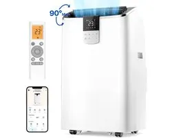 Casa Living Mobiele Airco - Draagbare Airconditioner 7000 BTU - 3-in-1 Koelen Ventileren Ontvochtigen - Timer & Afstandsbedienin