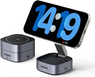 UGREEN MagFlow 2-in-1 MagSafe Caricatore Wireless Magnetico