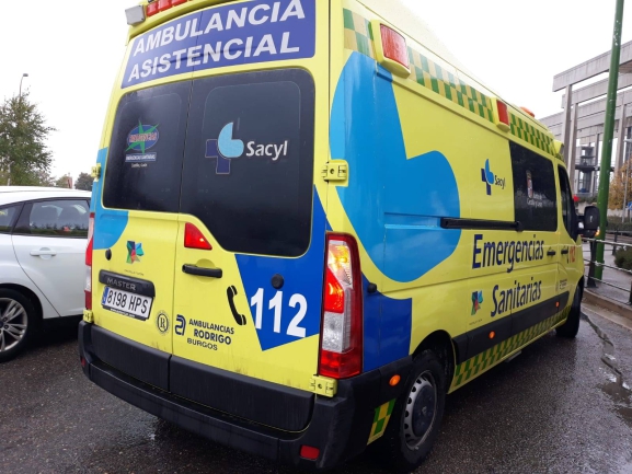 Un ciclista de unos 40 años resulta herido tras una colisión con un turismo en Burgos