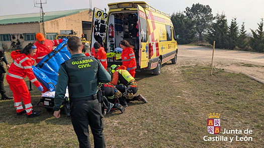 Rescatan a un escalador en la Cascada de San Miguel de Angulo en Burgos