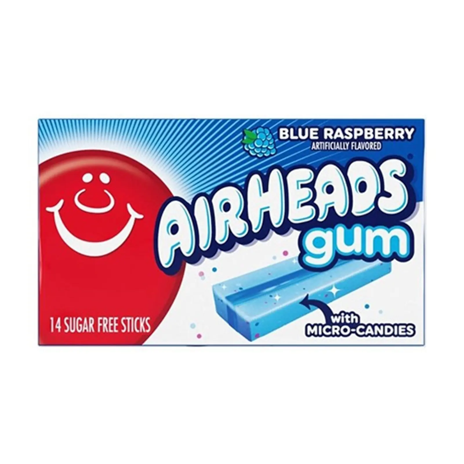 Airheads Blue Raspberry Gum Box 14 Stick