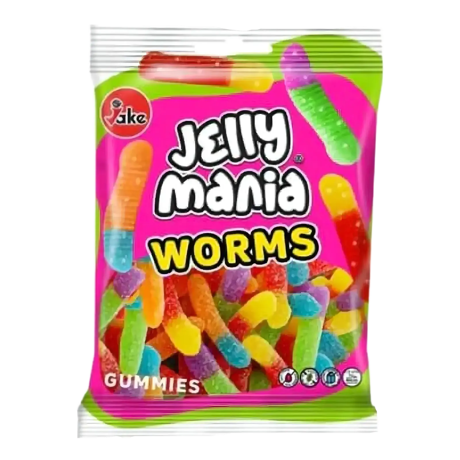Jake Jelly Mania Sour Worms 100g