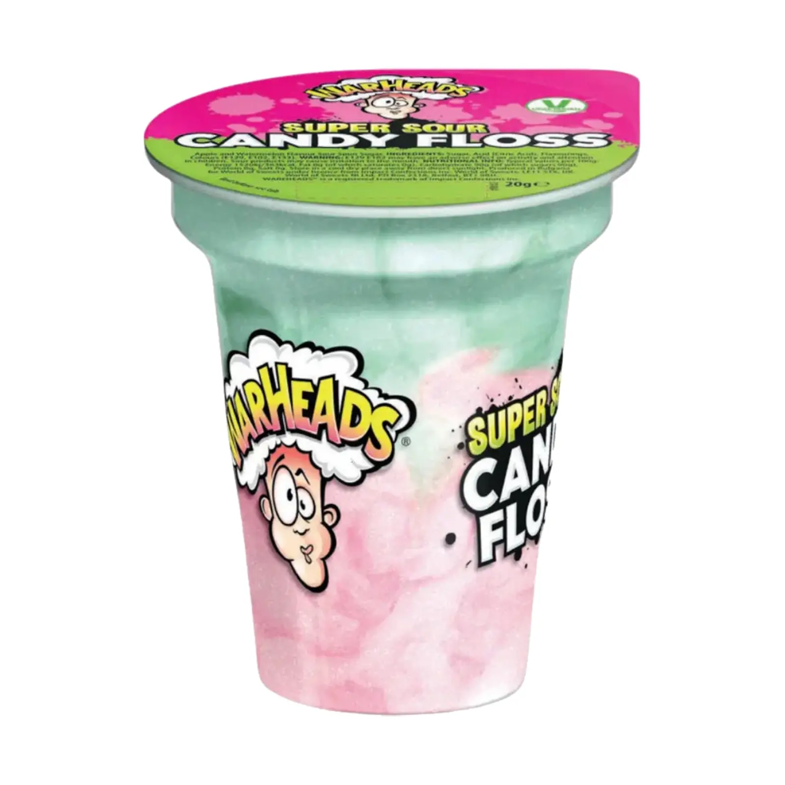 Warheads Super Sour Candy Floss 20g
