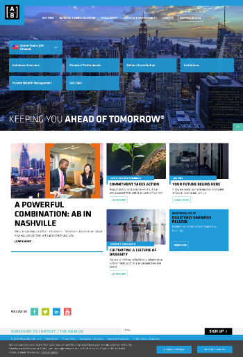 AllianceBernstein Holding L.P. Website Screenshot