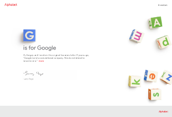 Alphabet Inc. Website Screenshot