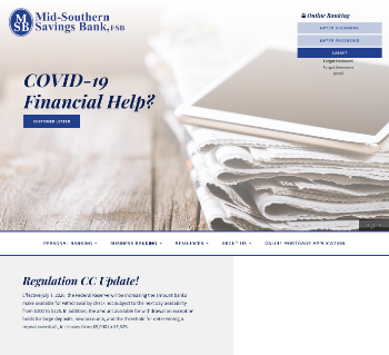 Mid-Southern Bancorp, Inc. Website Screenshot