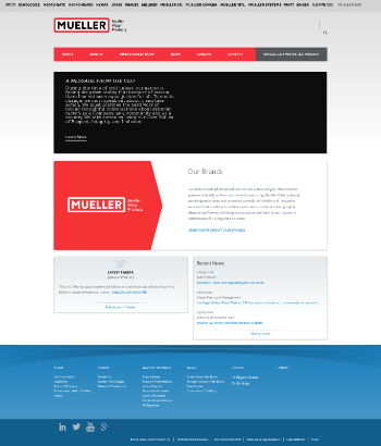 Mueller Water Products, Inc. Website Screenshot