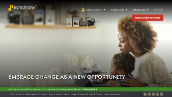 Synchrony Financial Website Screenshot