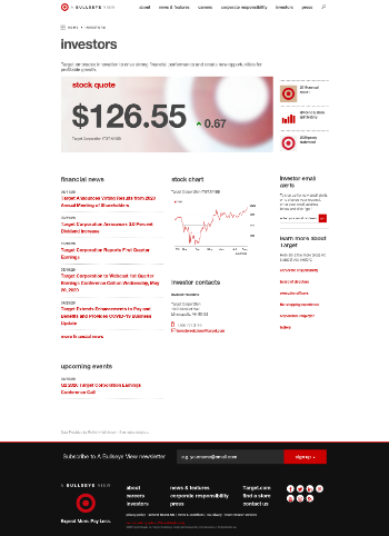 Target Corporation Website Screenshot