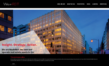 Washington Real Estate Investment Trust Website Screenshot