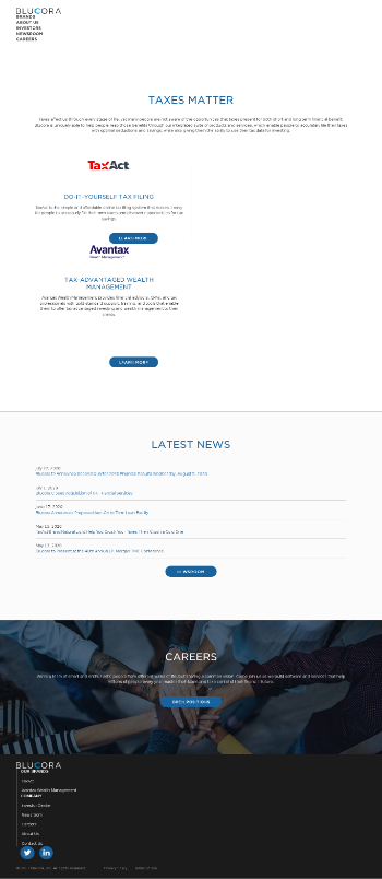 Blucora, Inc. Website Screenshot