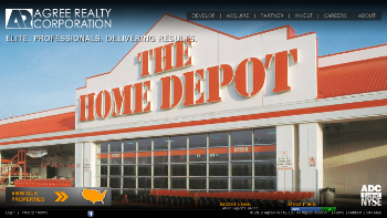 Agree Realty Corporation Website Screenshot