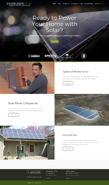 Evergreen Solar  Website Screenshot