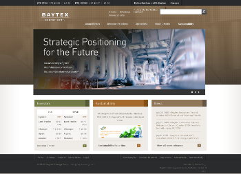 Baytex Energy Corp. Website Screenshot