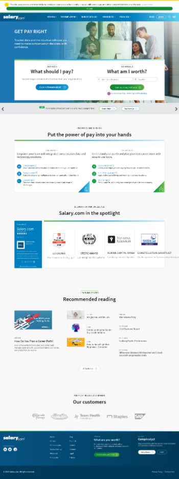 Salary.com  Website Screenshot