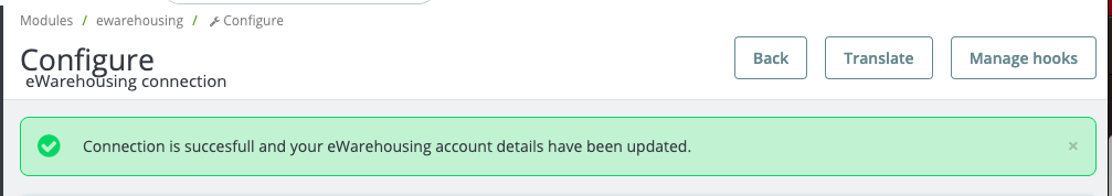 Successful message
