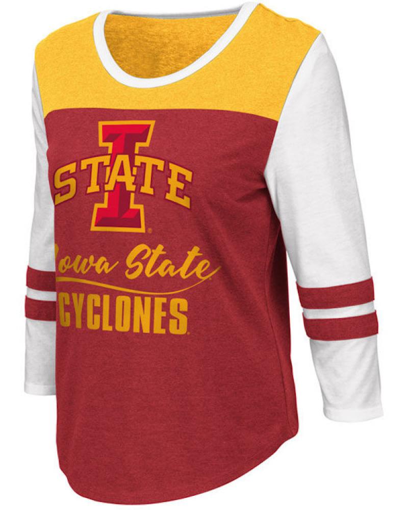 Official Iowa State Cyclones Colosseum Ncaa Women S Colorblocked Raglan T Shirt Iowa State Cyclones Team Shop