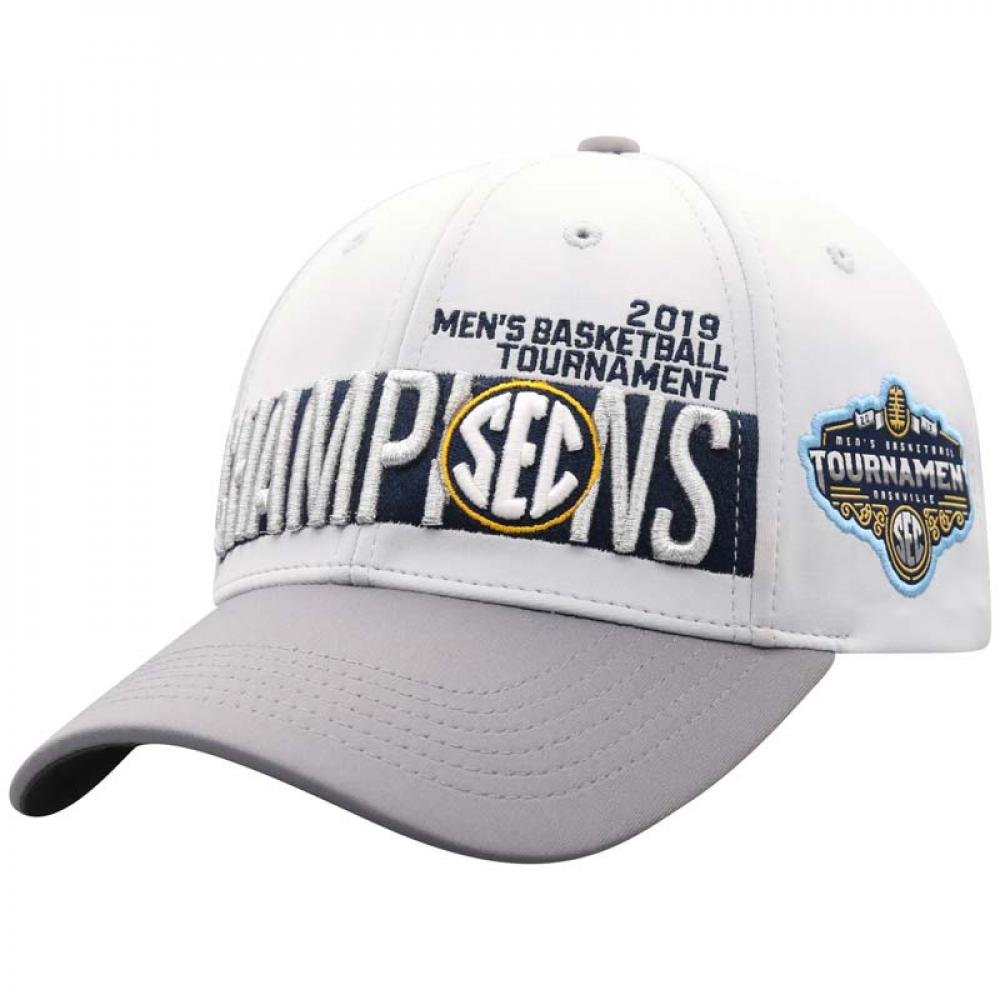 Official Auburn Tigers Top Of The World 2019 Sec Men S Basketball Tournament Champs Locker Room Hat Auburn Tigers Shop